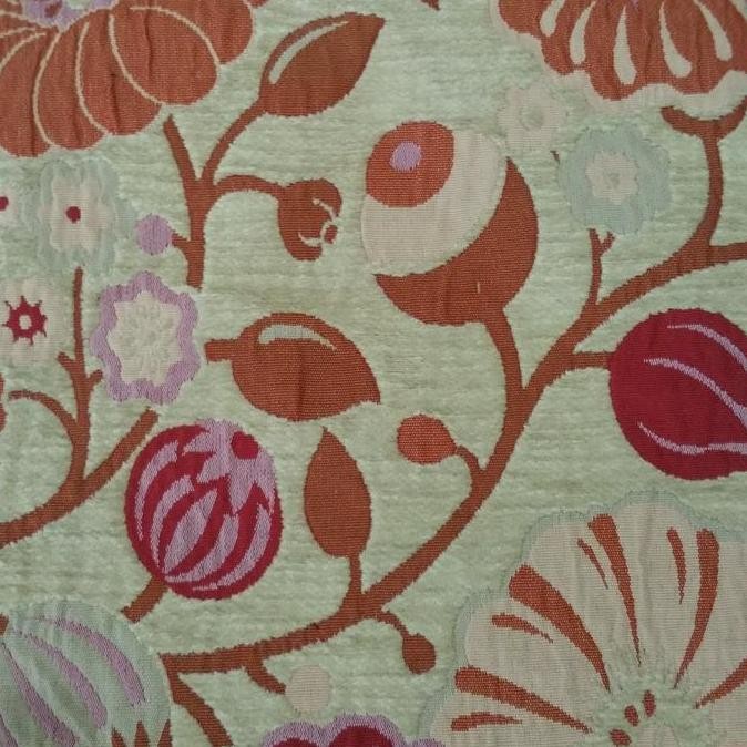 KAIN MEUBEL SOFA JOK ATEJA DIVINE MOTIF BUNGA KARTUN - ETERNAL BLUE