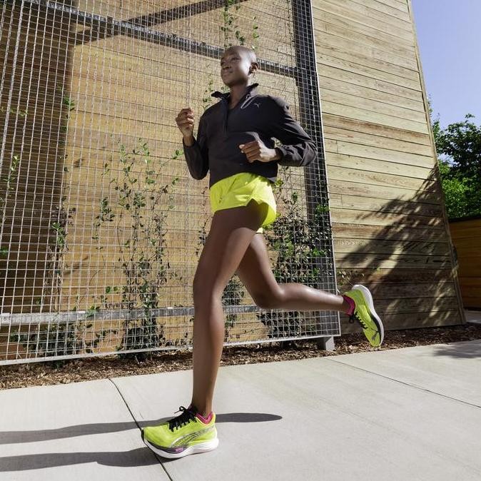 Puma Sepatu Lari Wanita Velocity Nitro 3 Lime-Black-Pink