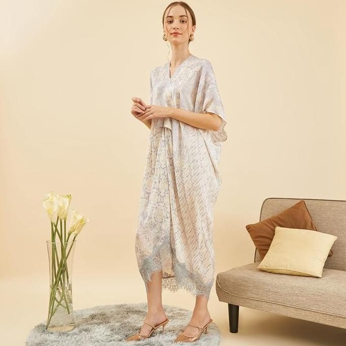 Nayara Dress Batik Anneta / Batik Viscose / Batik Viscose Wanita Motif Baju Midi Brokat Tunik