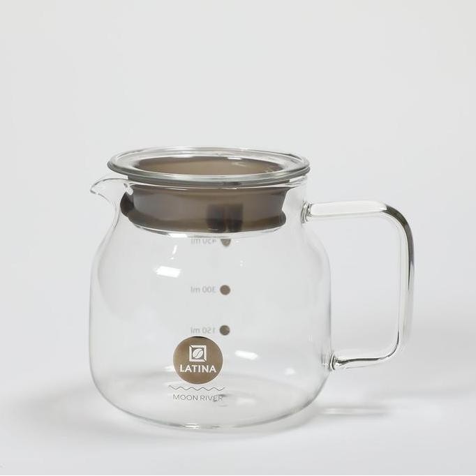 Latina Moon River Coffee Server 600Ml|Teko Kaca Minuman Kopi Teh 600Cc