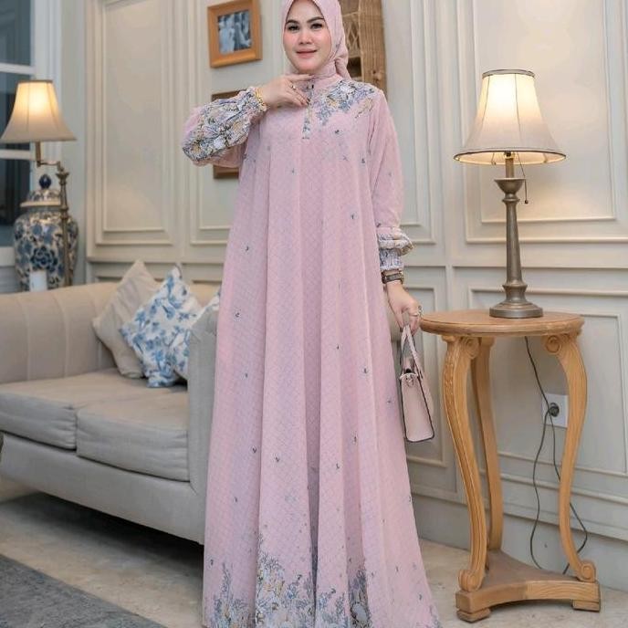 Gamis Set Jilbab Segiempat Adisa Kamela.Arsyakayla