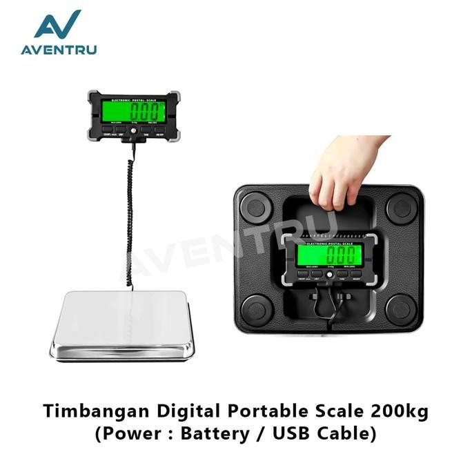 Timbangan Barang Digital Portable Ekspedisi Paket Duduk Kecil 200kg