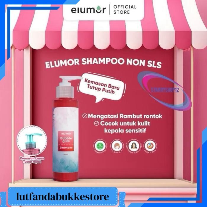 ELUMOR SHAMPOO NON SLS 200ML BUBBLEGUM ELUMOR ELUMOR SHAMPOO SAMPO RAMBUT RONTOK SHAMPO NON SLS BUBB