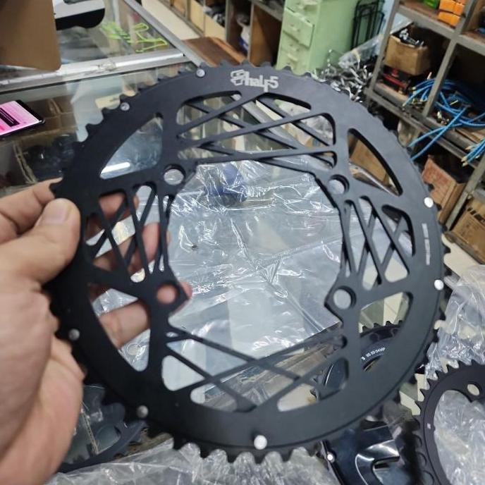 Chainring GT HALF5 Multi Speed 53T 39T Dan 56T 39T Baut 4 BCD 110 Alloy 7075 Ringan Multispeed 53/39