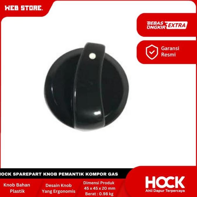 JERICOMM Hock Sparepart Knob Pemantik Kompor Gas Plastik Stainless Steel