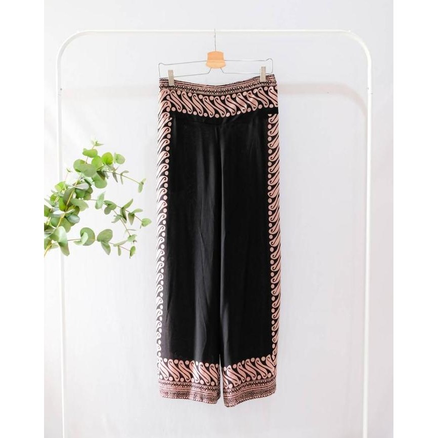 One Set Tunik Batik Wanita Setelan Batik Tunik Top Modern Set Atasan Tunic Kulot Panjang Highwaist O