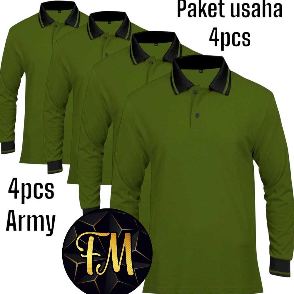 FINDMINE/t-shirt/kaos polo polos lengan panjang/pria wanita/kaos polo/polos