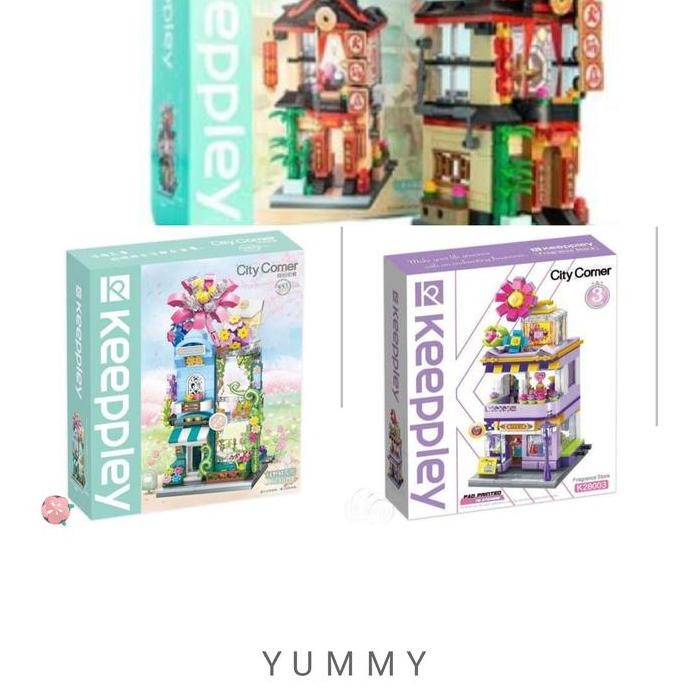 Keeppley Naruto - Hello Kitty : Office Hokage, Ramen Shop,Fashion Shop