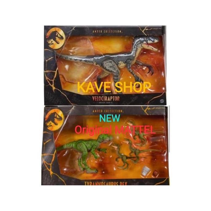 Jurassic Tyrannosaurus Rex - Velociraptor - Original MATTEL - NEW