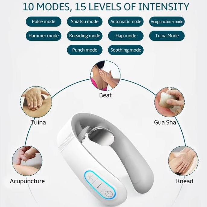 Alat Pijat Pijit Leher Pria Wanita Elektrik Portable Neck Muscle Compress Massager