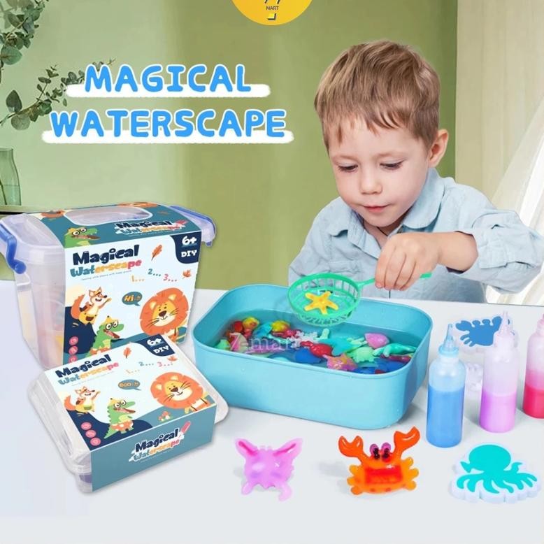 DIY Magical Waterscape Set Mainan Anak Edukasi Toy Jelly Ajaib Cairan Warna dan Bubuk