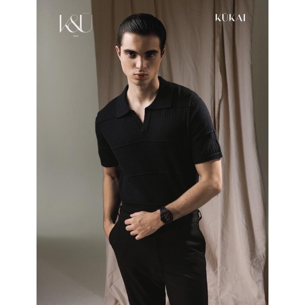 KUKAI Man | Regal Polo Top - Kaos Polo Rajut Pria - Kaos Polo Rajut Laki-laki - Man's Polo Knit Top