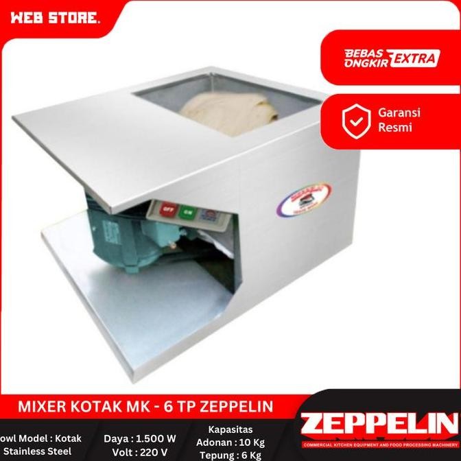 CORVUS Mesin Pengaduk Adonan Roti Bakmi Bakpao 10Kg / Mixer Kotak MK-6TP Zeppelin