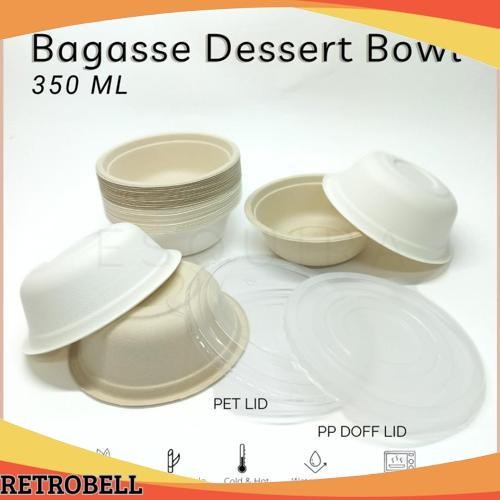 Gercep Bagasse Dessert Snack Bowl 350 ML BG350