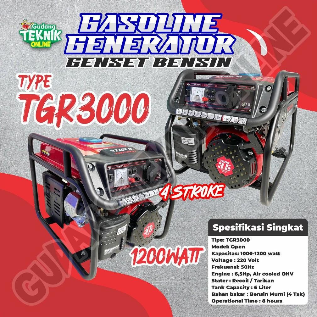 albertGokil Genset 1200 Watt TGR3000 TIGER x MG2500AVR MUSTANG / Portable Generator 1200W 4Tak TGR 3
