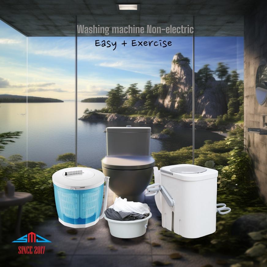 EDELWEIS- Mesin Cuci Mini & Pengering Manual / Portable Washing Machine & Drying Non-Electric / Tanp