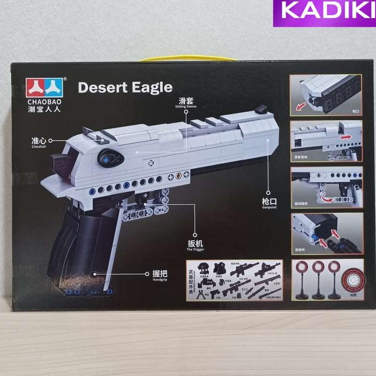 Brick Premium Desert Eagle - Model Mainan Pistol Gun Pajangan Balok Block Brik