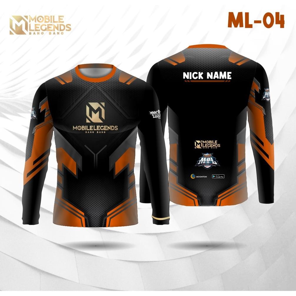 EDELWEIS Jersey e sport mobile legends bang bang baju game ml kaos gamer lengan panjang