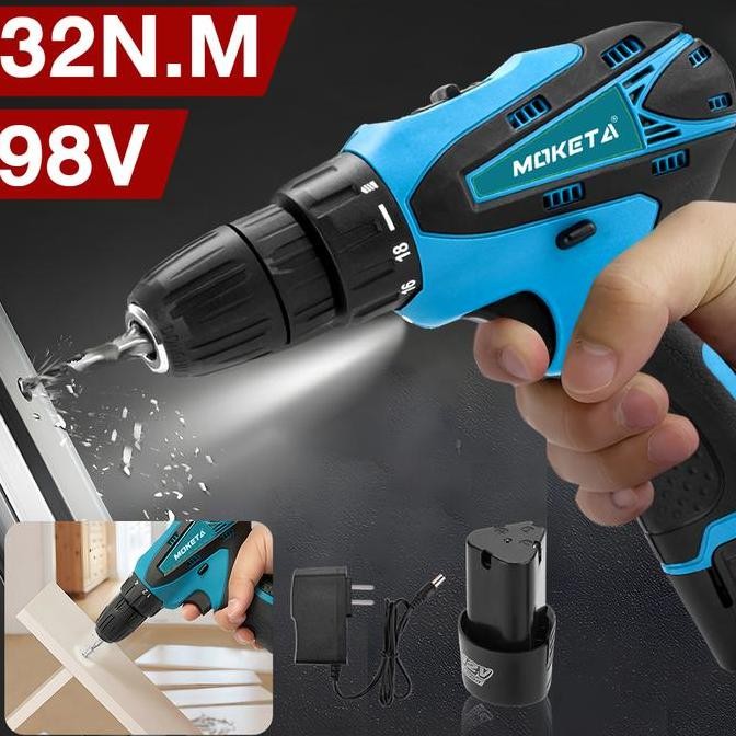 ENRIO- Mesin Bor Baterai Tangan 98V Bor Listrik Bor cas Bor mini Bor portable Bor Portable Obeng lis