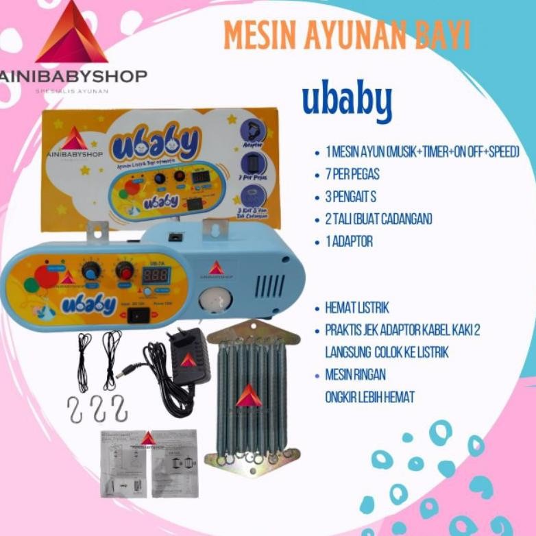 FEVERFEW Mesin Ayunan UBABY Ayunan Listrik Murah Ayunan Otomatis Murah Perlengkapan Bayi Ayunan Bayi