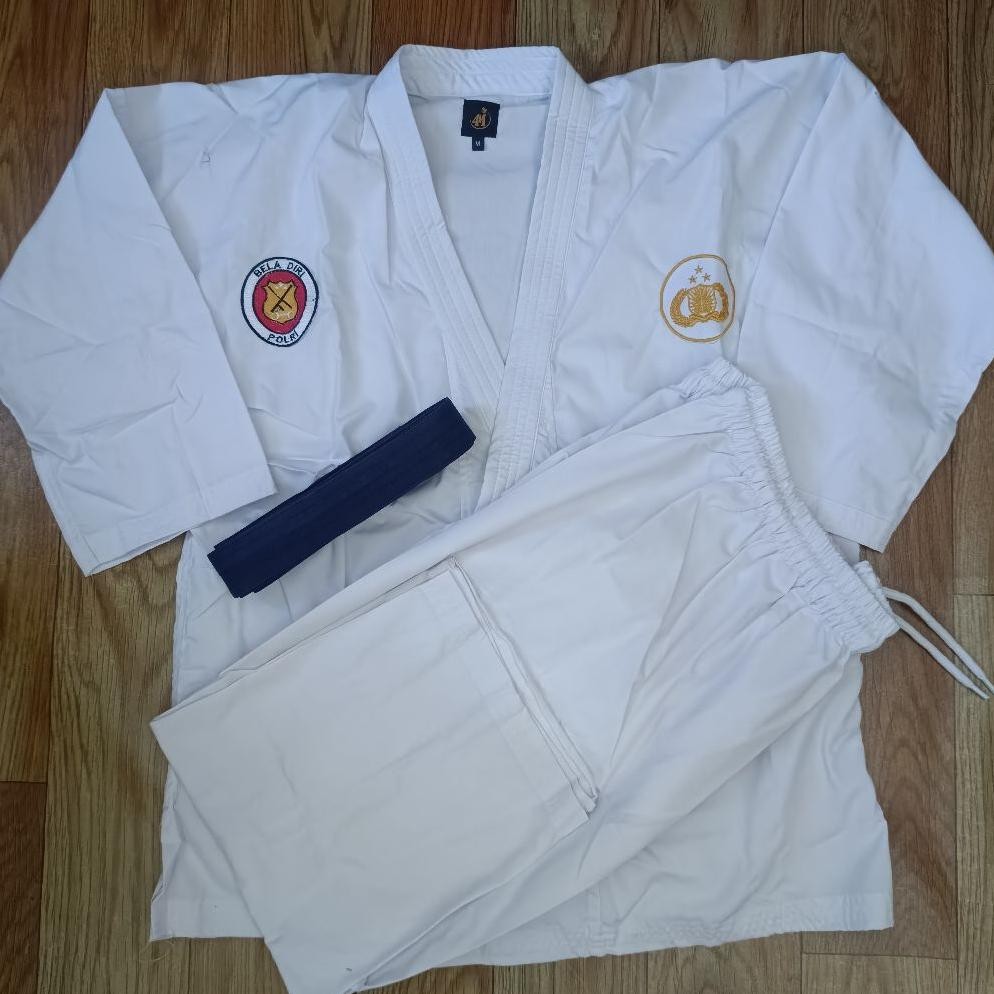 Baju Judo Polri Putih / Baju Beladiri Polri / Baju Judo Polri