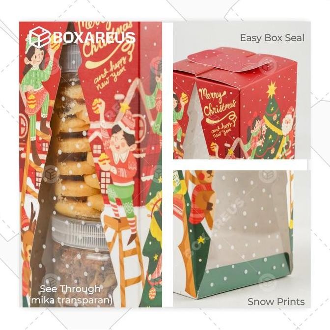 Box Natal Hampers Packaging Dus Toples Jar Christmas Cookies | WB Casing Small