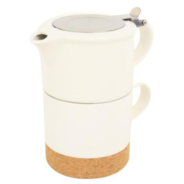 Appetite Set 2 Pcs Teko Dengan Cangkir Staable Putih