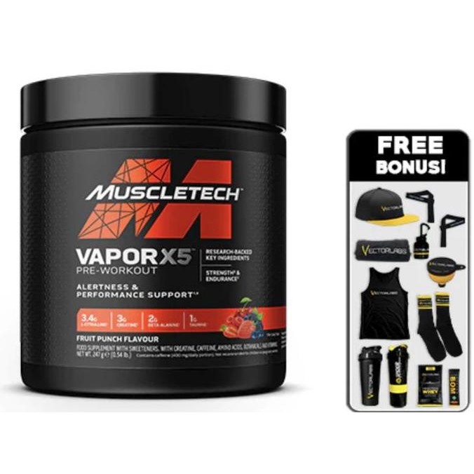 MUSCLETECH VAPOR X5 NEXT GEN - 30 Serv Serving / 232 g gr SUPLEMEN PREWORKOUT PRE WORKOUT SUPPLEMENT