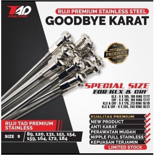 Ruji Motor Stainless Stell Merk TAD Ukuran 89 SS Anti Karat