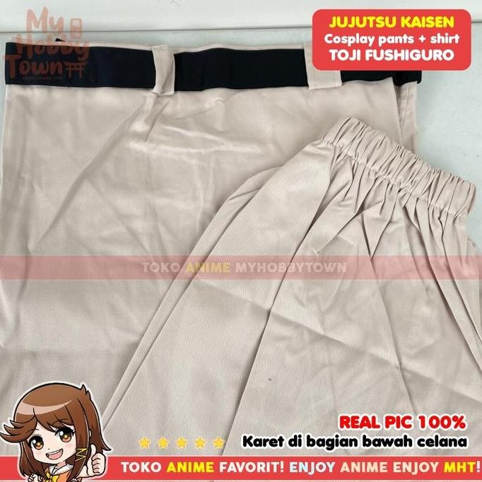 Kostum Cosplay Set Kaos Celana Fushiguro Toji Jujutsu Kaisen