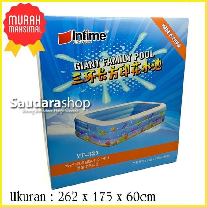 Premium Intime YT-325 Kolam Renang Anak Besar 3 Ring [262x175x60cm] 3k Promo