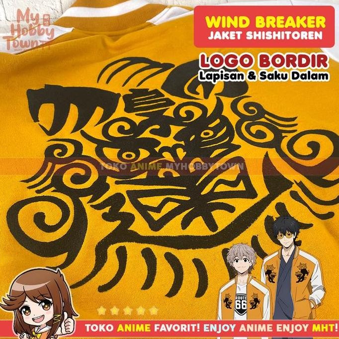 Jaket Sukajan Cosplay Anime WIND BREAKER Shishitoren Jacket Choji Tomiyama Jo Togame Kota Sako