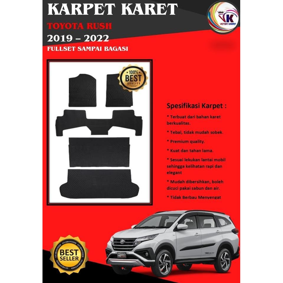 KARPET KARET MOBIL ALL NEW RUSH 2018/2021 PREMIUM FULL SET