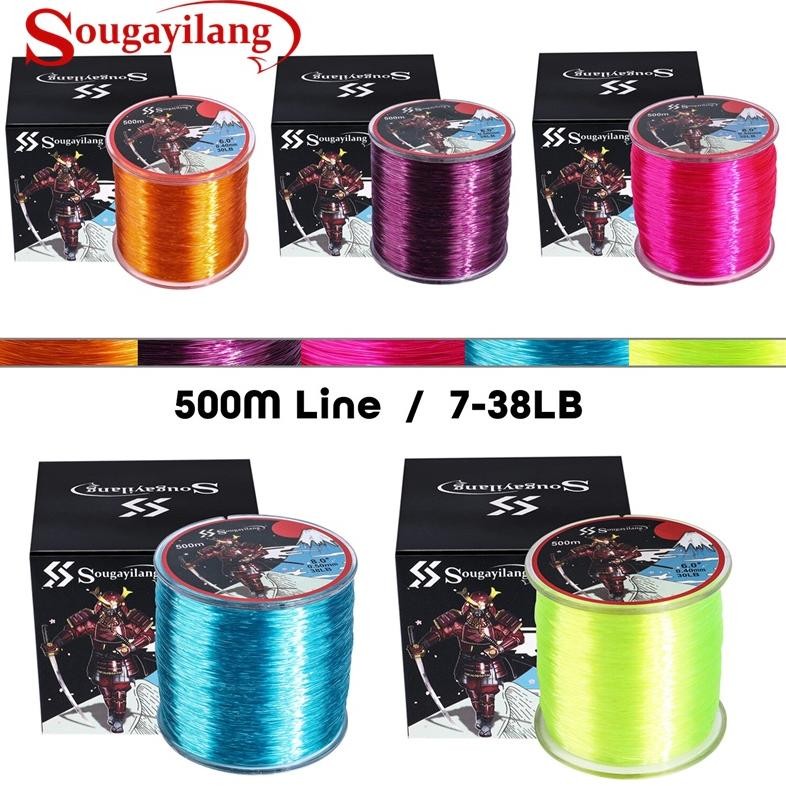 Sougayilang Senar Pancing Nilon 500M Tali Pancing Super Kuat 0.14-0.5mm Untuk Memancing Luar Ruangan