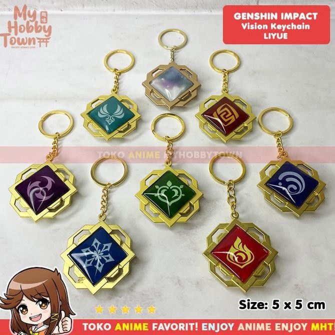 Gantungan Kunci Vision Genshin Impact Liyue Glow In The Dark