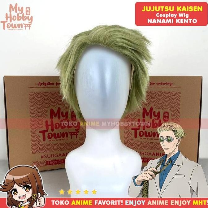 Wig Cosplay Anime Jujutsu Kaisen : Nanami Kento Rambut Palsu