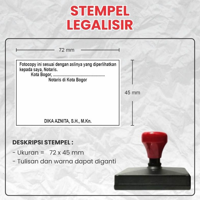 Stempel / Cap Legalisir, Waarmeking.