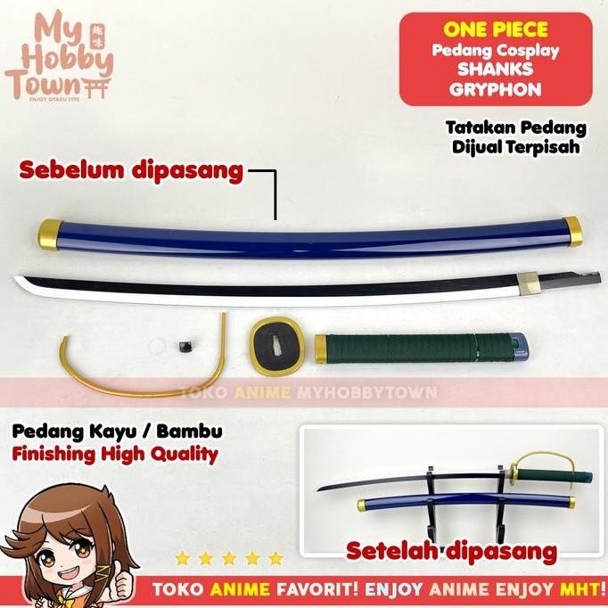 Replika Pedang Bambu One Piece Shanks Gryphon Anime Cosplay