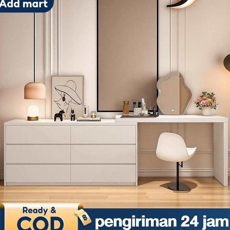 BELERAINTE- Meja Rias Aesthetic Meja Belajar Meja Rias Minimalis Meja Samping Meja Kamar Lemari Laci