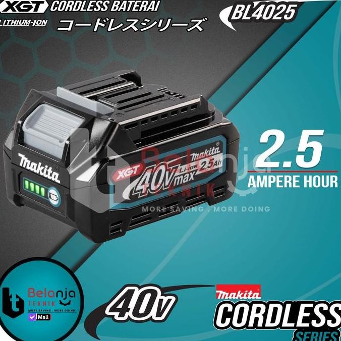 JUNJI- Makita Battery 40V 2.5Ah BL 4025 Baterai 40 Volt 2.5 Ah Lithium Ion