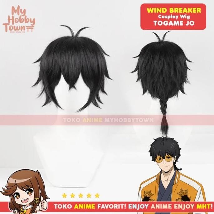 Wig Cosplay Anime Wind Breaker Togame Jo Rambut Palsu