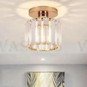 FL 123 LAMPU PLAFON KRISTAL BULAT MINIMALIS KLASIK MODERN VINTAGE Murah