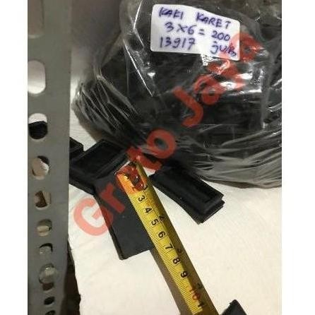 Promo ( 3X6 ) Kaki Karet Kotak Besi Tutup Pipa Hollow 3 X 6 Cm Rak Meja Holow Kursi Holo Alas Alumin