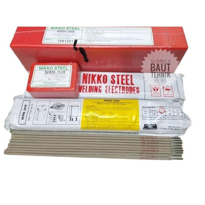 WONDERWEISS- Nikko Kawat las Stainless NSN-308 2.6mm Kawat Las Elektroda NSN308 2.6