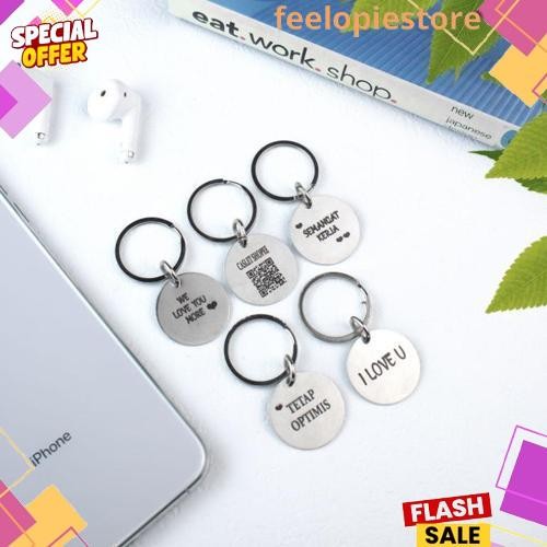 Gercep Gantungan Kunci Custom Nama / Tag Nama Kucing Anjing