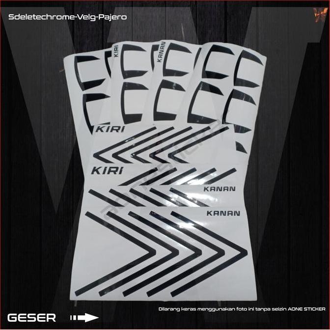 Sticker Velg Pajero Sport Delete Chrome Variasi Mobil car