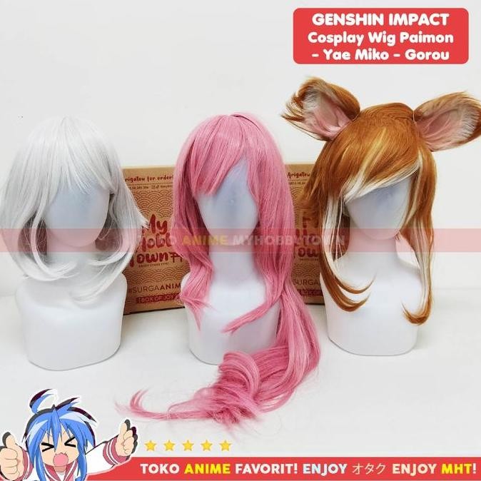 Wig Cosplay Anime Game Yae Miko