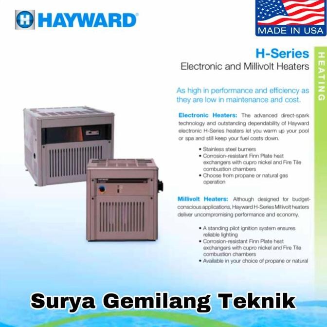 CROWHEX- Pemanas Air Kolam Renang Water Heater Gas Hayward SPA H 250 Hayward
