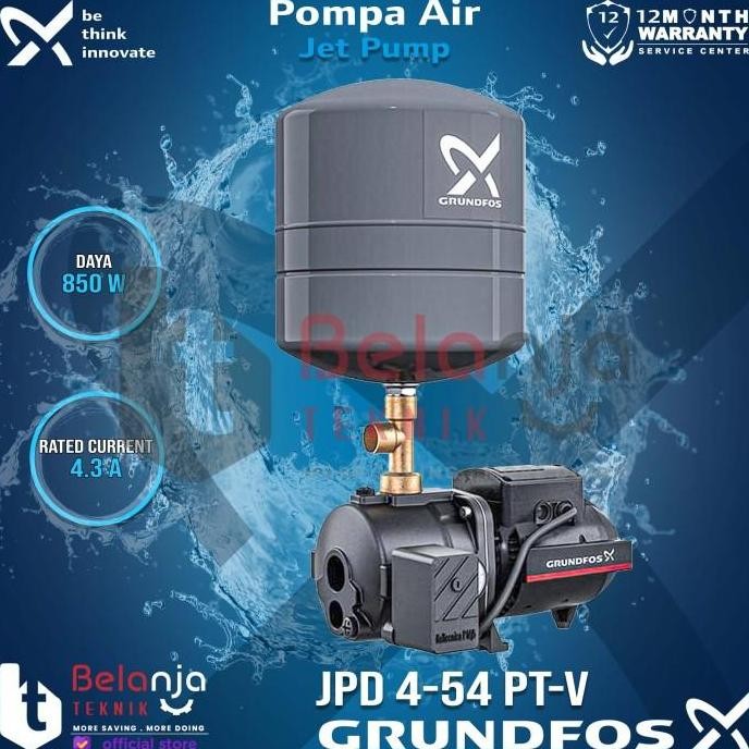 IKKAKU- Grundfos Mesin Pompa Air Jet Pump Sumur Dalam JPD 4-54 40 PT-V Meter