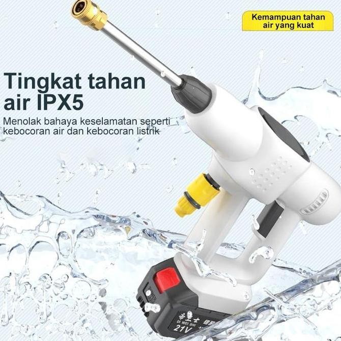 SINISTER- REAIM Mesin Cuci Motor Mini 299V | Jet Cleaner Tekanan Tinggi & Kompresor Mini Portable (D
